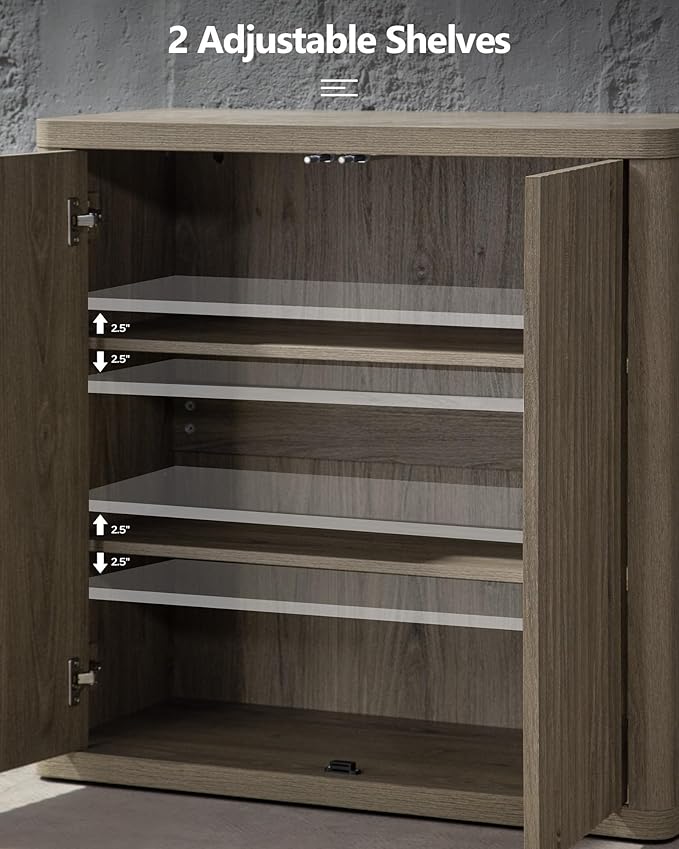 SICOTAS Buffet Cabinet with Storage 34.6" Sideboard Accent Modern Credenza with - Image 4