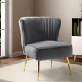 HULALA HOME Velvet Accent Chair, Modern Upholstered Cute Side Chair by HULALAHOME