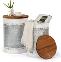 Poofzy Farmhouse End Tables Set of 2, Galvanized Metal Decor Side Table by Poofzy