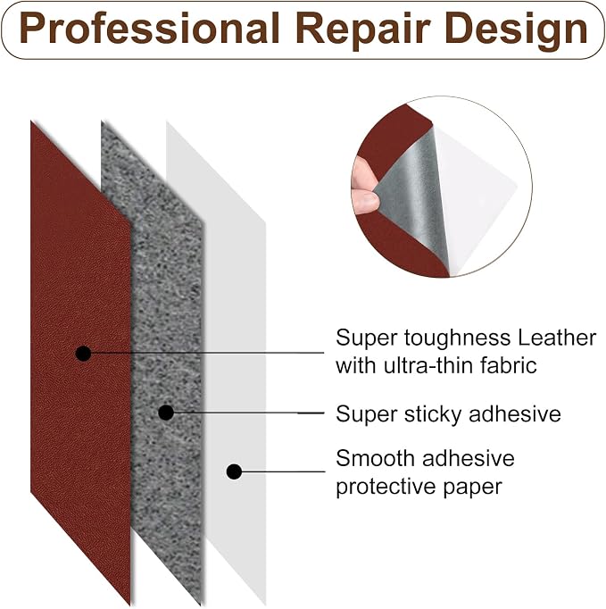 Numola Leather Repair Patch 8×11 inch Self-Adhesive Leather Repair Tape - Image 3