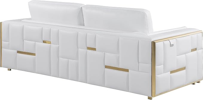 Blackjack Furniture Catania Modern Top Grain Italian Leather Sofa Set - Image 10