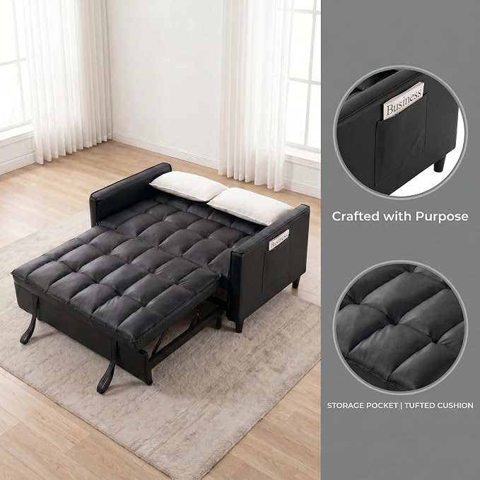 3 in 1 Convertible Sofa Bed, Loveseat Sleeper Sofa - Image 3