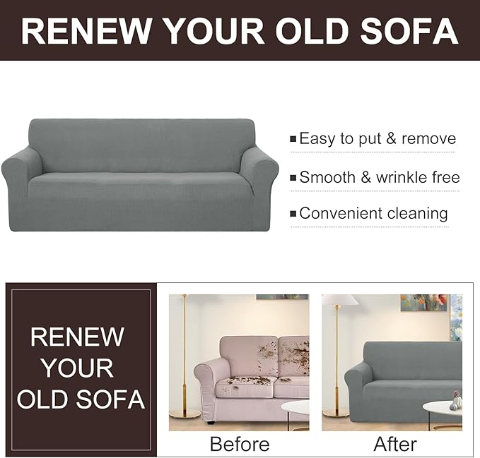 U-NICE HOME Stretch Couch Cover Sofa Cover Sofa Slipcover Furniture Protector - Image 5