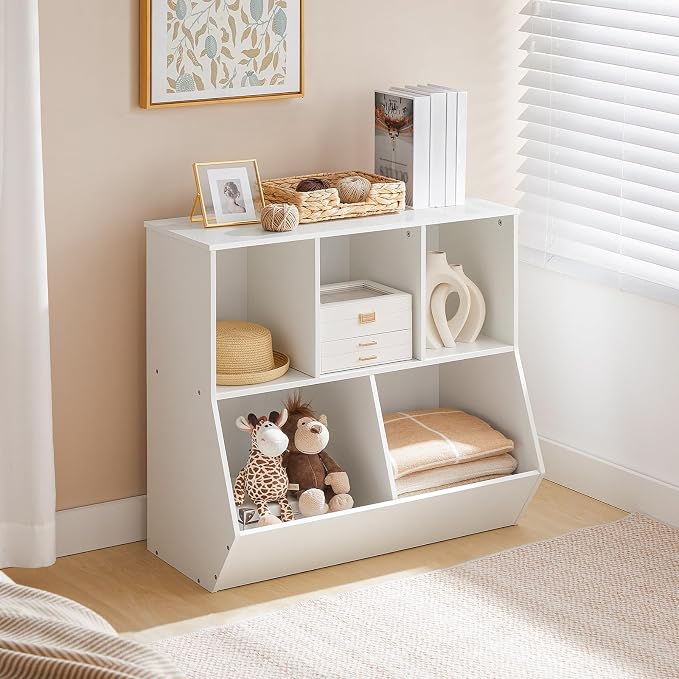 HOOBRO Kids Bookshelf, Bookcase Footboard, 31.5" L Toy Storage Cubby, - Image 5
