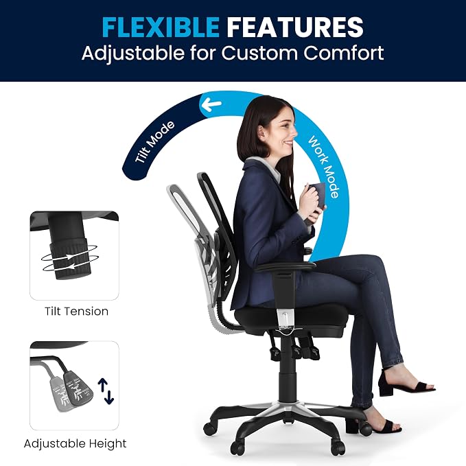 Flash Furniture Nicholas Mid-Back Swivel Desk Chair - Image 12