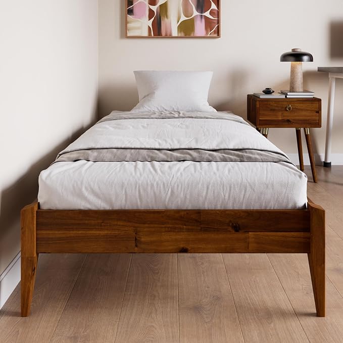 Bme Dinkee 15" Solid Wood Platform Bed Frame Without Headboard by Bme