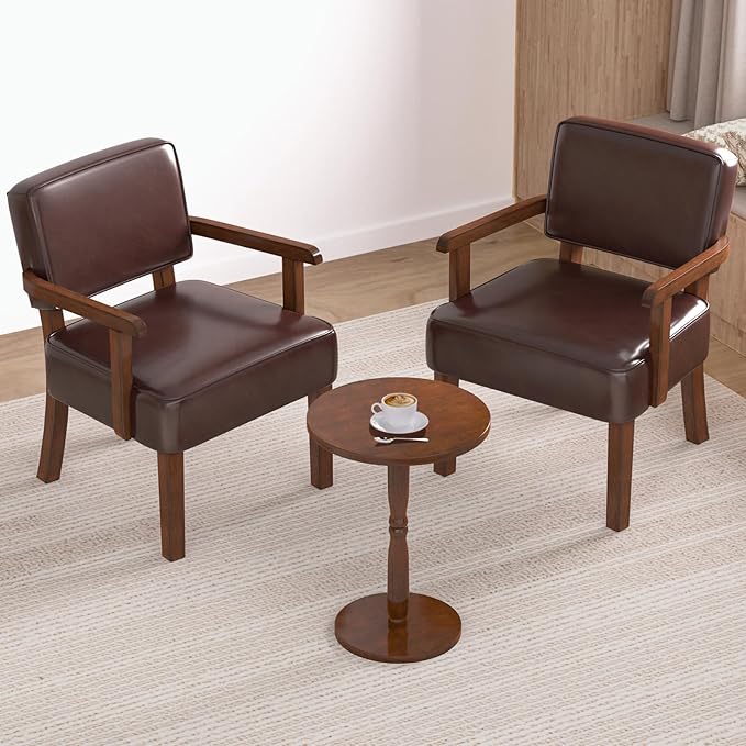FAGAGA Accent Chair, PU Leather Living Room Chairs Oversize - Image 3