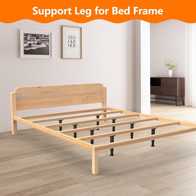 8 PCS Adjustable Bed Frame Support Legs, Frame Center Slats Heavy Support Leg - Image 5