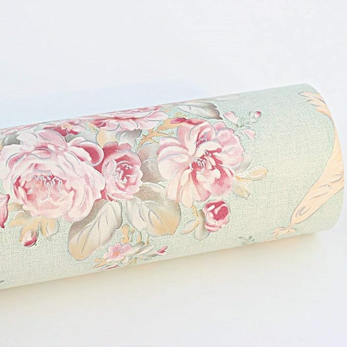 Vintage Floral Self Adhesive Wall Paper Shelf Liner Funitures Dresser Drawer - Image 4