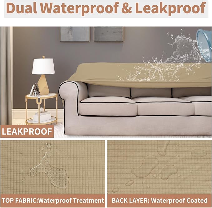 Easy-Going 100% Waterproof Chair Couch Cover, Dual Waterproof Sofa Cover - Image 3