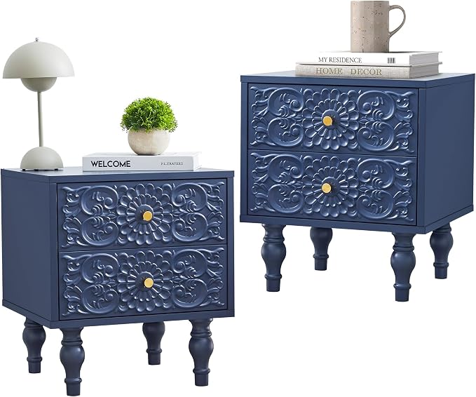 Nightstand, Farmhouse Bedside Table by Unknown
