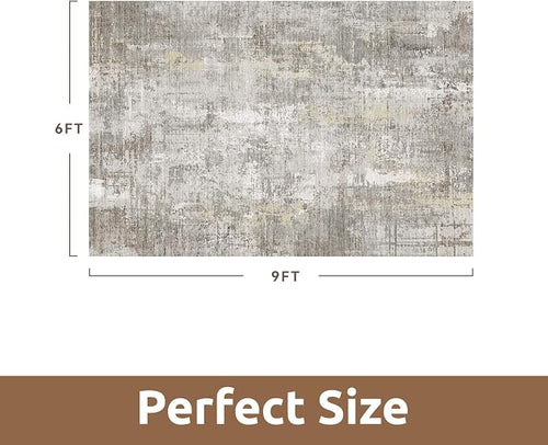 6 x 9 Area Rugs for Living Room, Machine Washable Non Slip Rug Ultra Soft Low - Image 2
