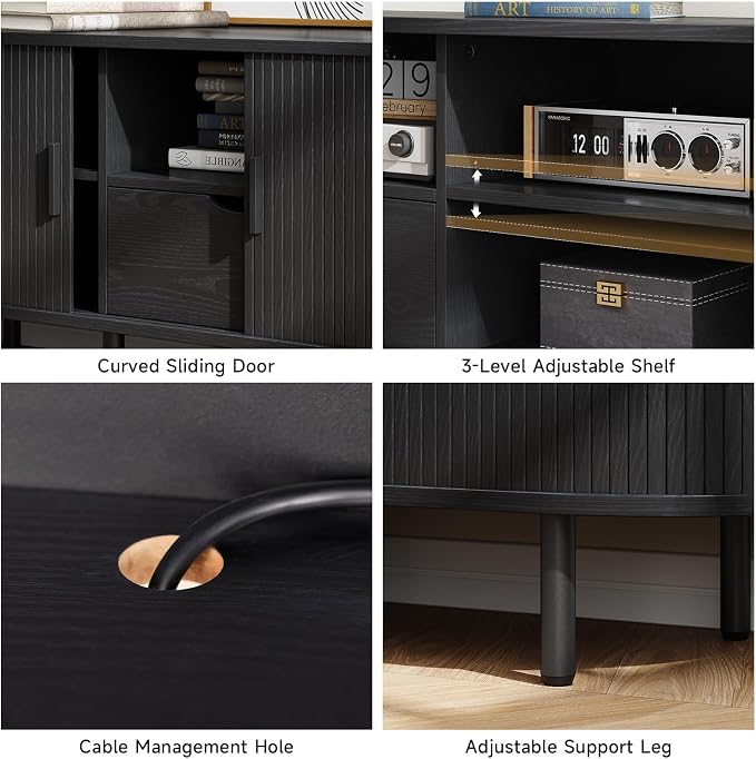 ONBRILL 86.6" TV Stand with Power Outlet - Image 5