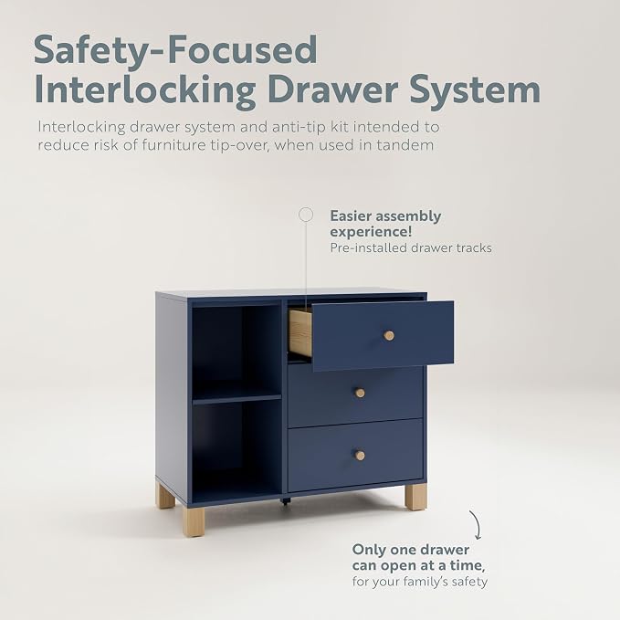 Storkcraft California 3 Drawer Combo Dresser – GREENGUARD Gold Certified - Image 6