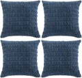 Fancy Homi 4 Packs Dusty Blue Decorative Throw Pillow Covers 26x26 Inch by Fancy+Homi