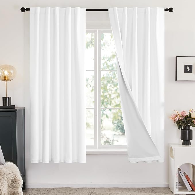 Deconovo Total Blackout Curtains 2 Panels W42 x L54— 100% Blackout, Thermal by Deconovo