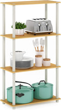 Furinno Turn-N-Tube 4-Tier Multipurpose Shelf Display Rack, Round Tubes by Furinno-FitsYourSpaceFitsYourBudget