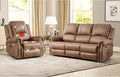 EBELLO 2 Piece Power Faux Leather Recliner Sofa Set, Reclining Living Room by EBELLO