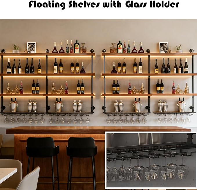 31.4in Wall Mounted Wine Rack - Image 5