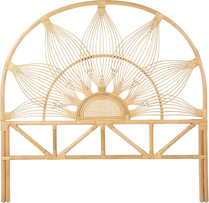 Kouboo Sunflower Rattan Full Headboard Bedroom Bedroom Furniture Headboard Full by KOUBOO