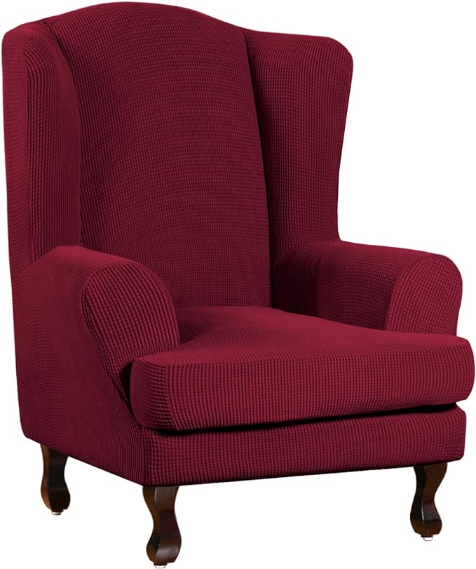 Turquoize Wingback Chair Covers 2 Piece Wing Chair Slipcover Stretch Slipcovers by Turquoize
