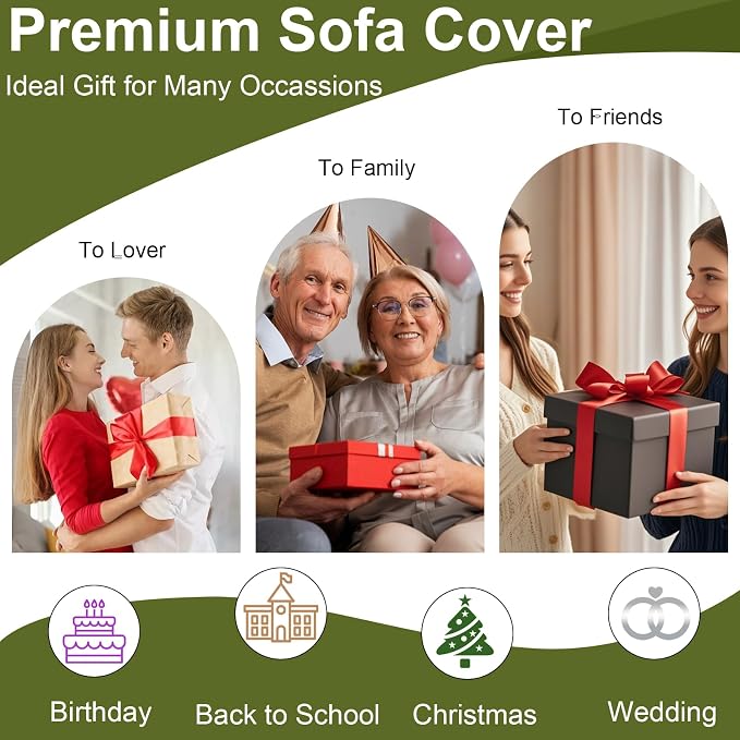 VClife Bohemian Couch Covers, Washable Sofa Covers - Image 8