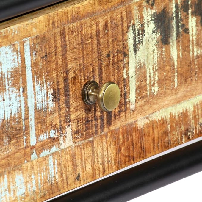 Console Table 46.5"x11.8"x29.5" Solid Reclaimed Wood End Table End Tables - Image 7