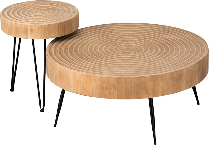 2-Piece Boho Farmhouse Nesting Table - Image 9