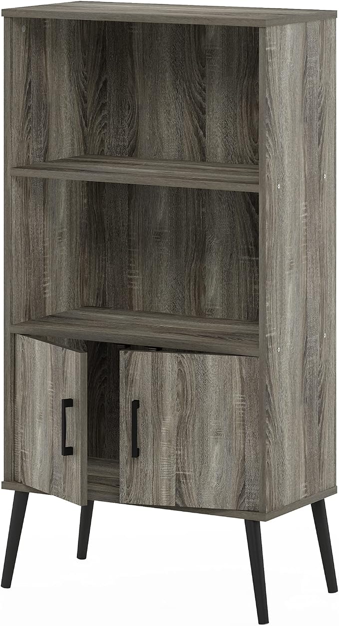 Furinno MIDCENTURY Storage Shelves, Mid-Century Style Accent Storage Cabinet - Image 5
