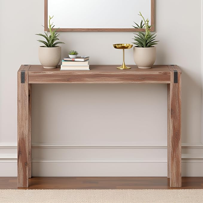Alaterre Furniture Woodstock 40-Inch Console Table – Modern Farmhouse Entryway - Image 2