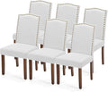 DUMOS Upholstered Dining Chairs Set of 6, Farmhouse Fabric Dining Room Kitchen by DumosLifestyle