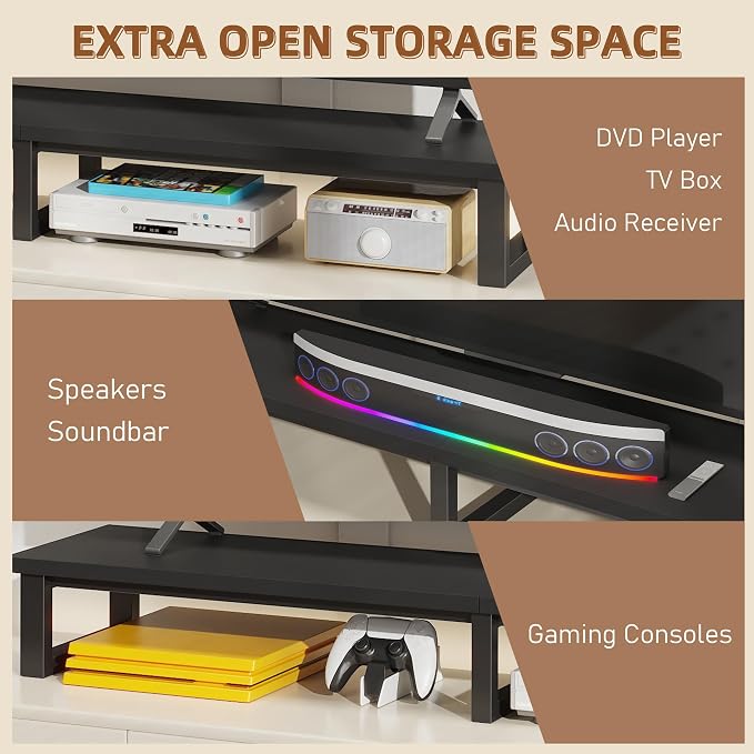 YAOHUOO 59" Large TV Riser for 32-75 inch TV, TV Riser Stand Shelf - Image 5