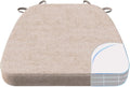 AAAAAcessories D-Shaped Chair Cushions, Machine-Washable Cover, Oatmeal Beige by AAAAAcessories