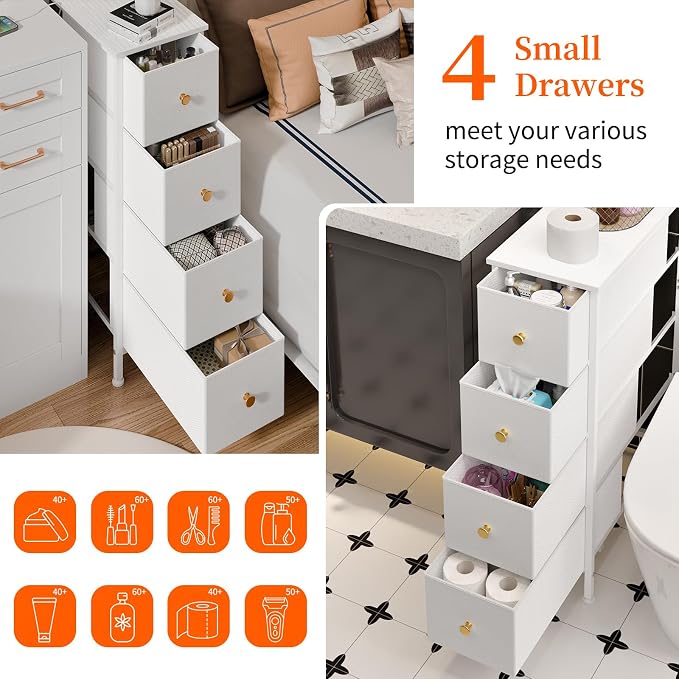Fixwal Narrow Storage Cabinet, Narrow Nightstand Dresser - Image 7