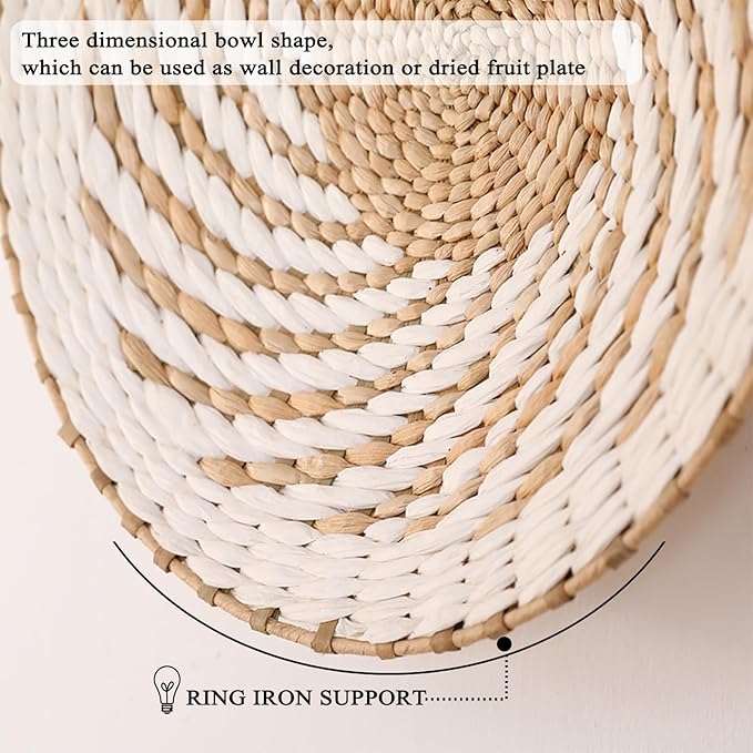 7 Pack Boho Wall Basket Decor - Image 5