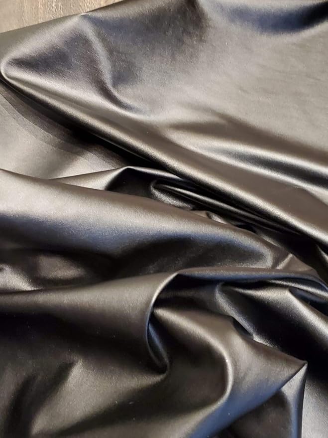 NAT Leathers | Black Garment Soft Faux Vegan Leather PU | by The Yard Synthetic - Image 4