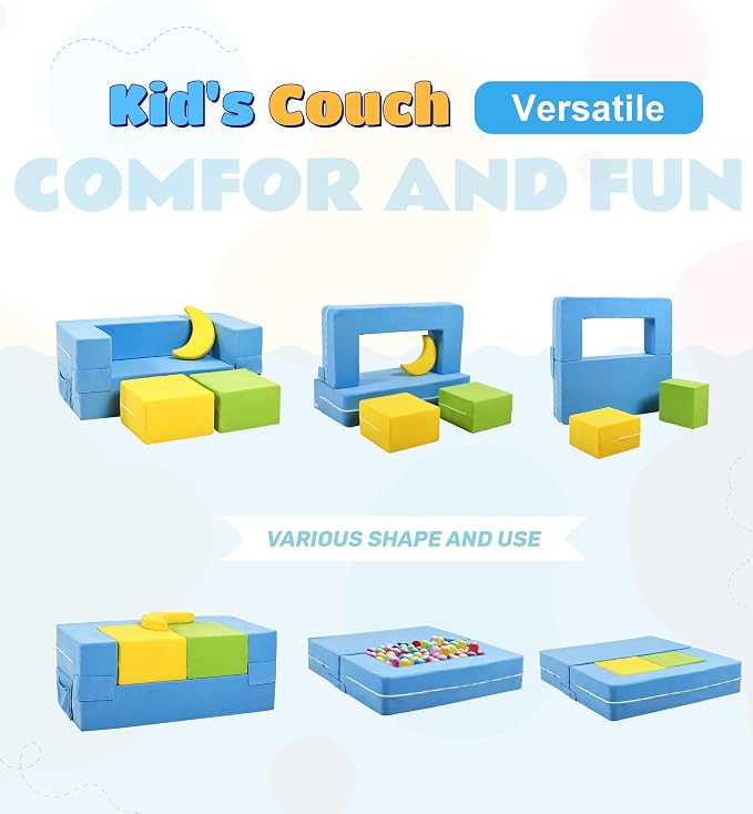 Elftopia Modular Kids Sofa, Toddler Couch Foam Armchair - Image 3