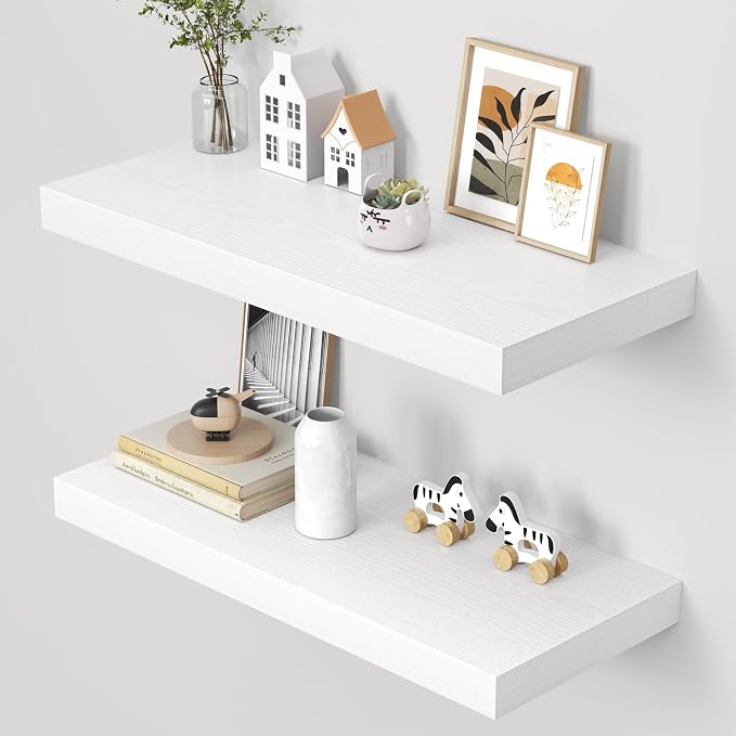 Dreamland 32" Floating Shelves for Wall, Wall-Mounted Shelves for Bedroom by Dreamland