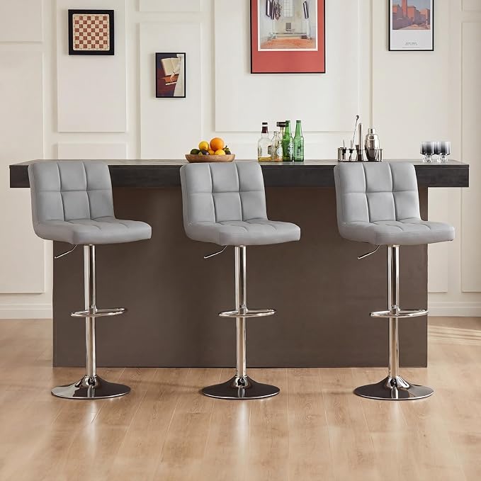 DUMOS Bar Stools Set of 4, 24 inch Counter Height Bar Stools, Upholstered by DumosLifestyle