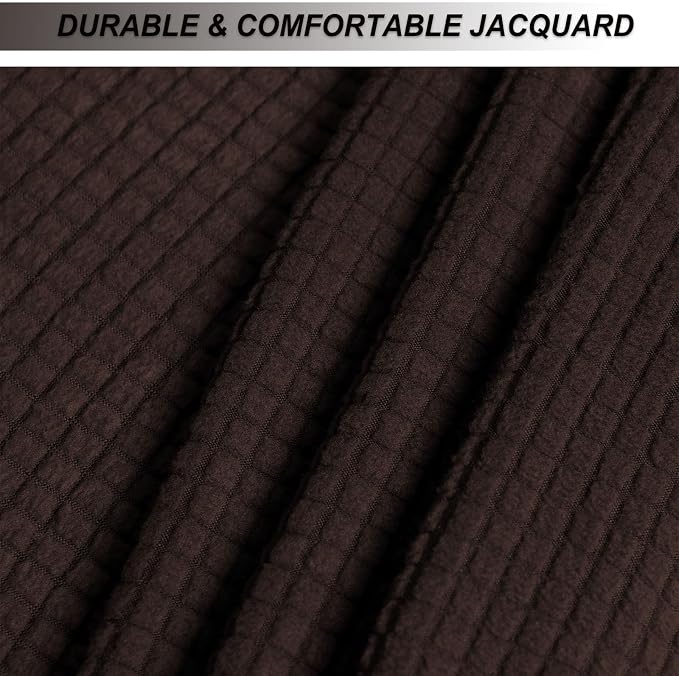 NeColorLife Stretch Ottoman Cover Square Soft Knitted Jacquard Washable Thick - Image 3