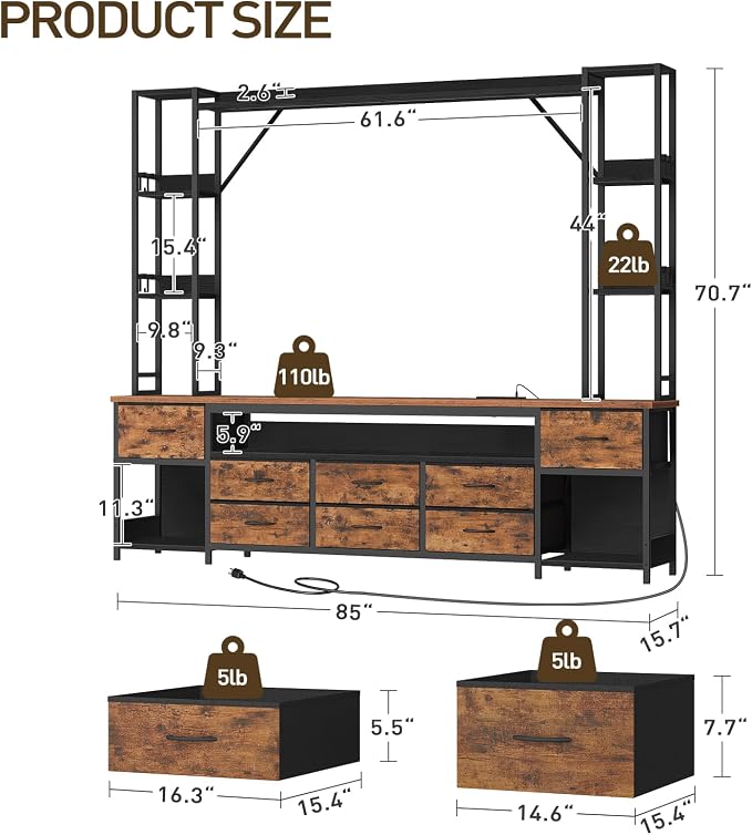 RALGEND Large Entertainment Center - Image 2