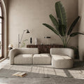 Acanva Luxury Modern Tight Curved Back Velvet Sofa, Minimalist Style Comfy Couch by acanva