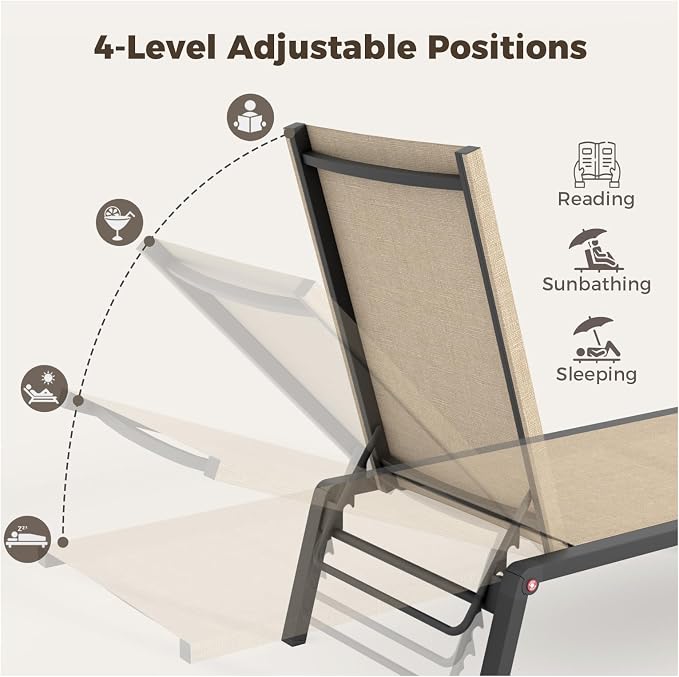 Patio Chaise Lounge Set of 2 - Image 4