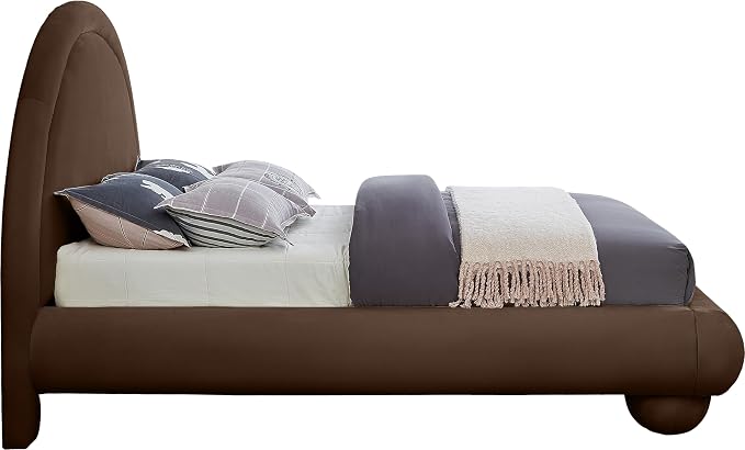 Meridian Furniture MadridBrown-Q Madrid Collection Art Deco Queen Bed - Image 5