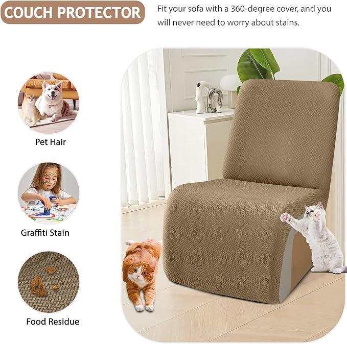 ALIECOM 100% Waterproof Recliner Sectional Couch Covers L Shape Stretch Corner - Image 6