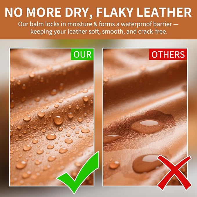 Leather Recoloring Balm with 100ml Mink Oil, Light Brown Leather Repair Kit and - Image 5