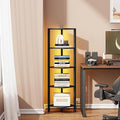 TUTOTAK Corner Shelf with LED Light, 5-Tier Corner Bookshelf by ChoosetutotakFurnitureBuildYourCozyHome