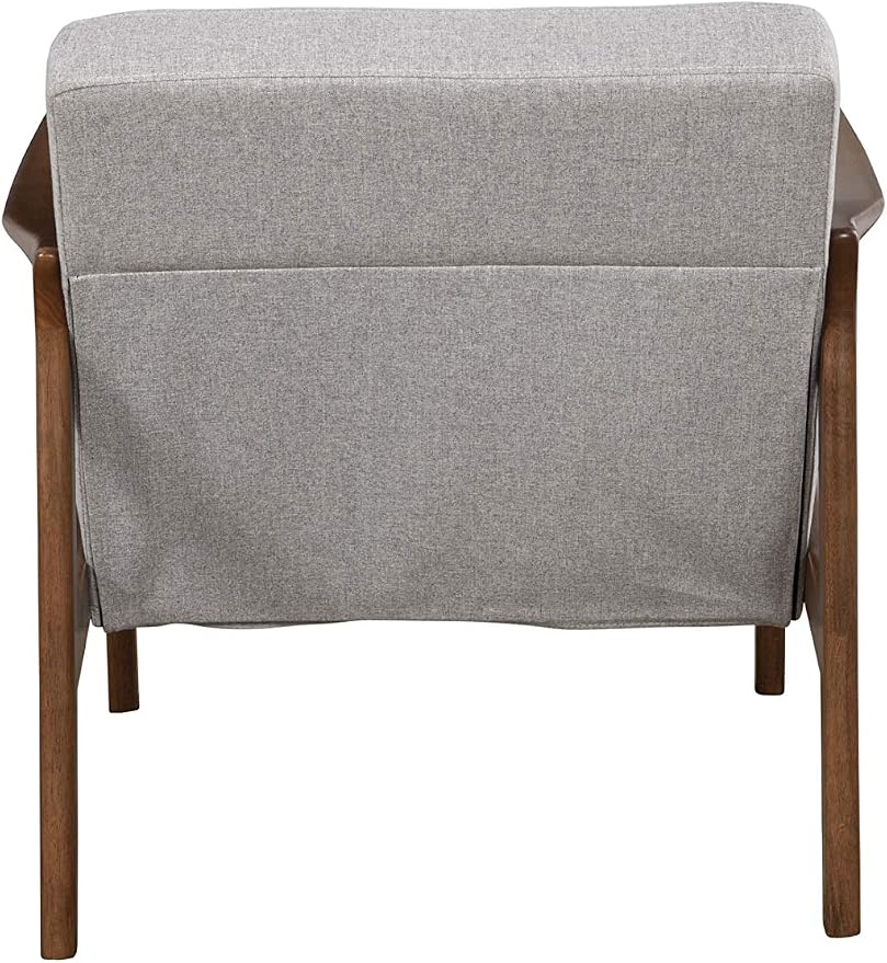 Alpine Furniture Zephyr Mid-Century Retro Accent Lounge Chair Wooden Arm - Image 10