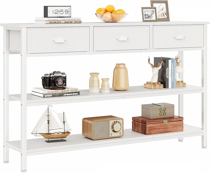Furologee White Long 47" Console Sofa Table by Furologee