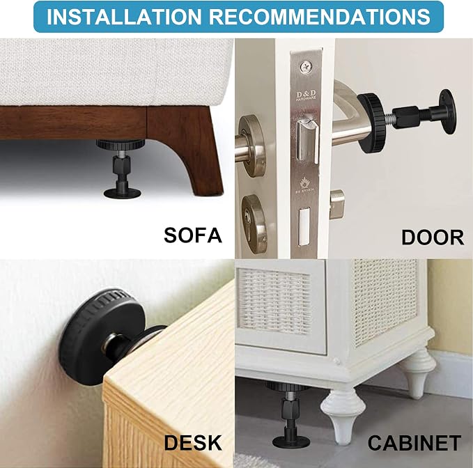Krisler Adjustable Threaded Bed Frame Anti-Shake Tool, Headboard Stoppers - Image 6